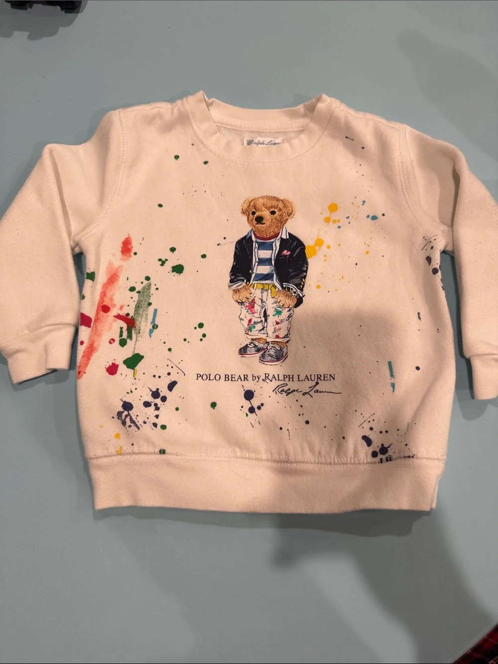 Ralph Lauren Kids white Polo Bear Sweatshirt